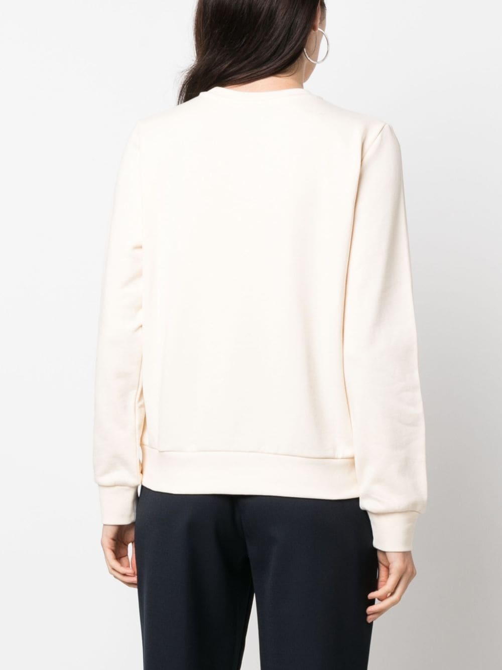 logo-print cotton sweatshirt - 4