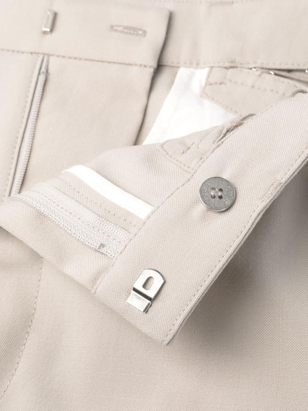 cut-out wool trousers - 7