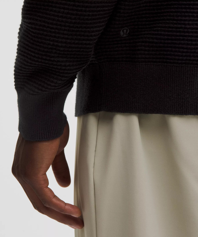 Cotton-Blend Knit Collared Cardigan 5