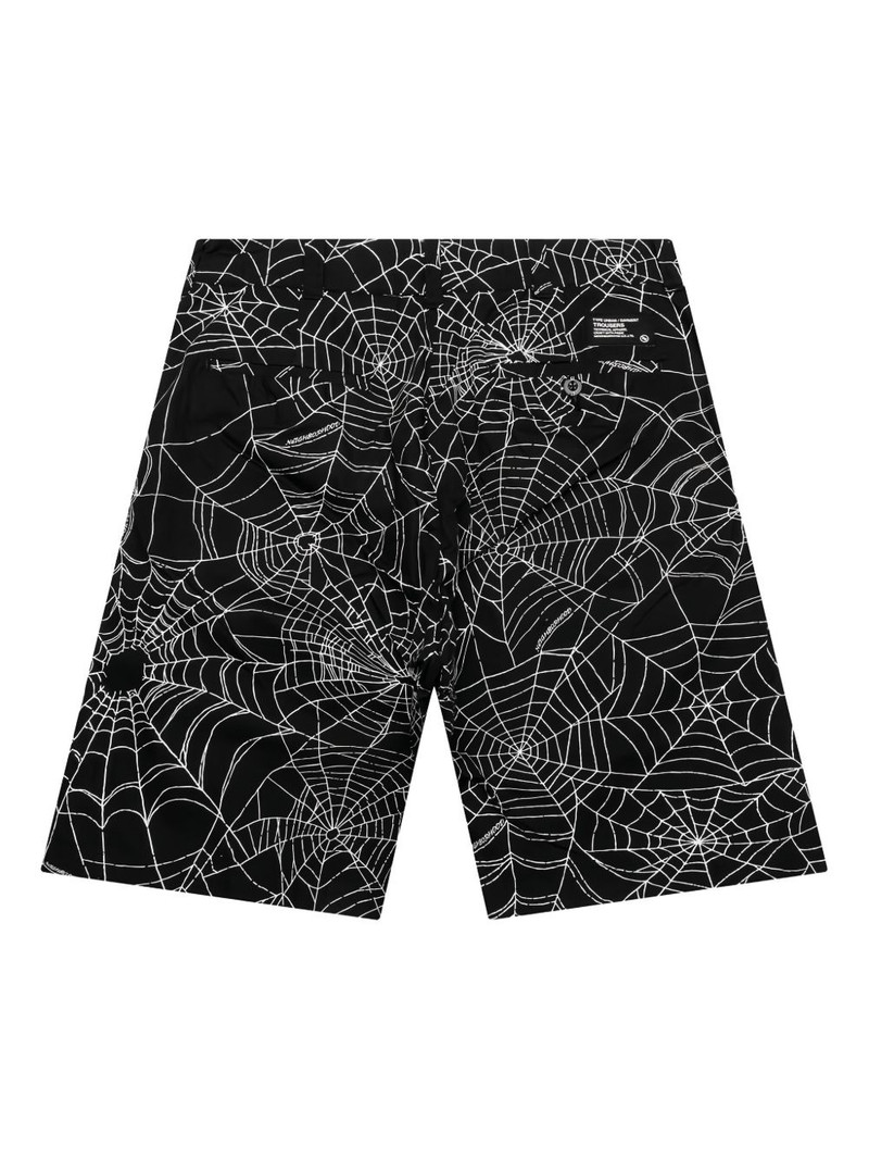 NEIGHBORHOOD spiderweb-print shorts outlook