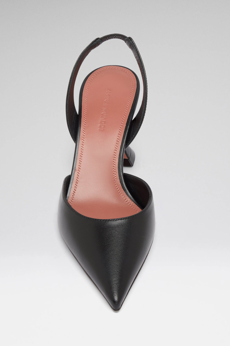 Amina Muaddi HOLLI SLING 70 BLACK NAPPA outlook