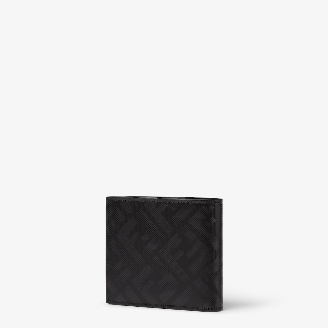 Wallet with eight interior card slots and two compartments for banknotes. Made of black leather with - 3