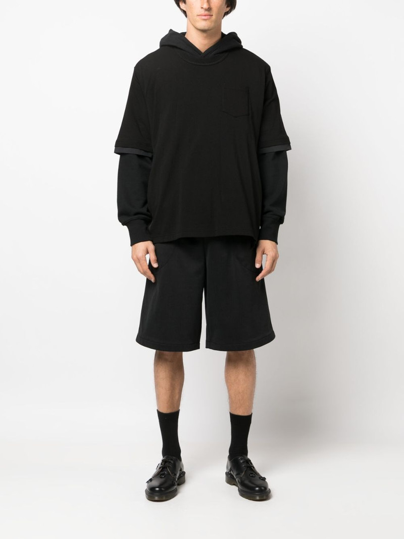 sacai layered-detail jersey T-shirt outlook