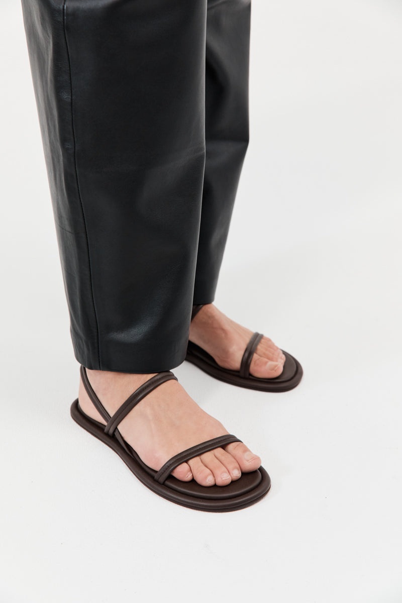 Fine Strap Sandal - Chocolate - 7