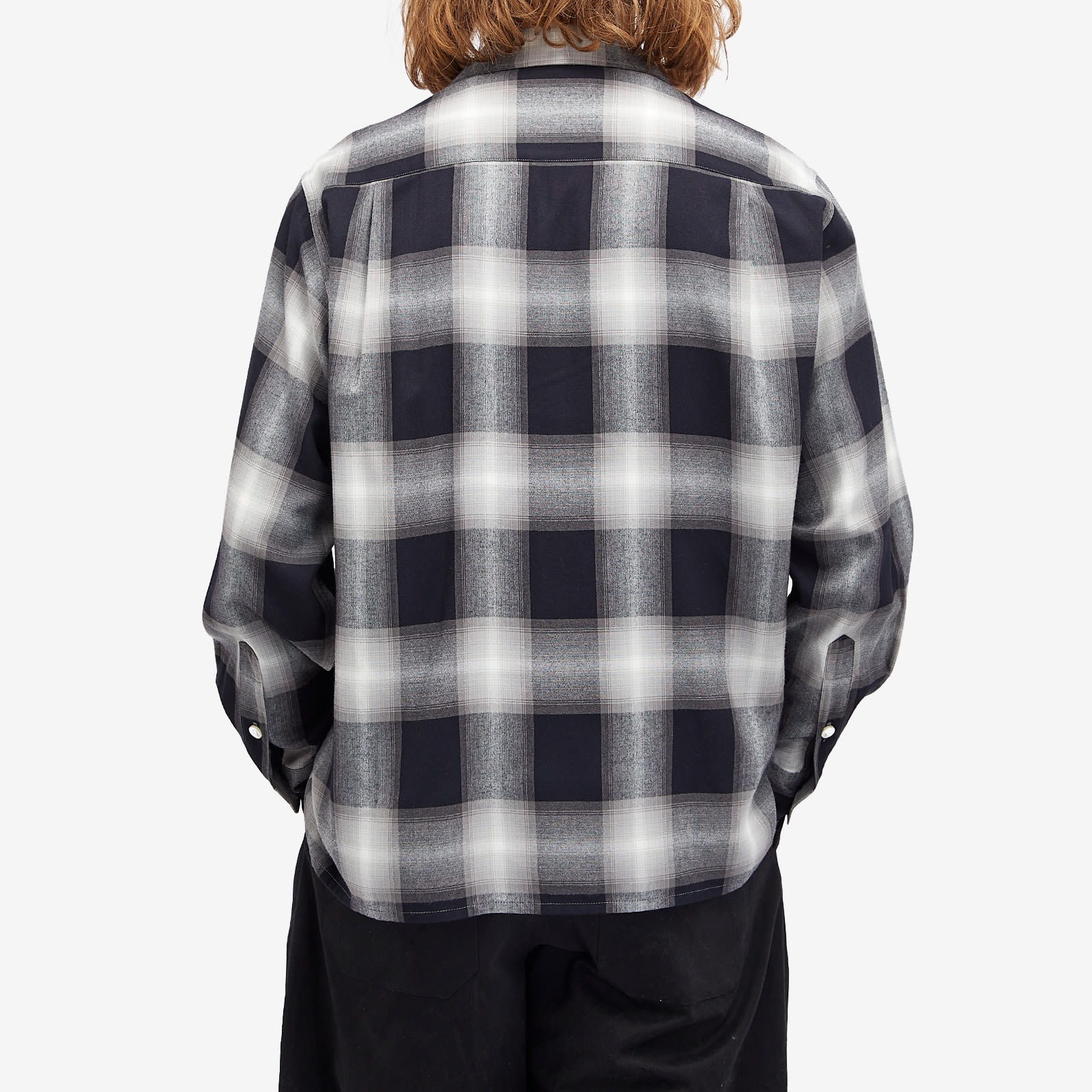 WACKO MARIA Wacko Maria Type-1 Ombre Check Open Collar Shirt | REVERSIBLE