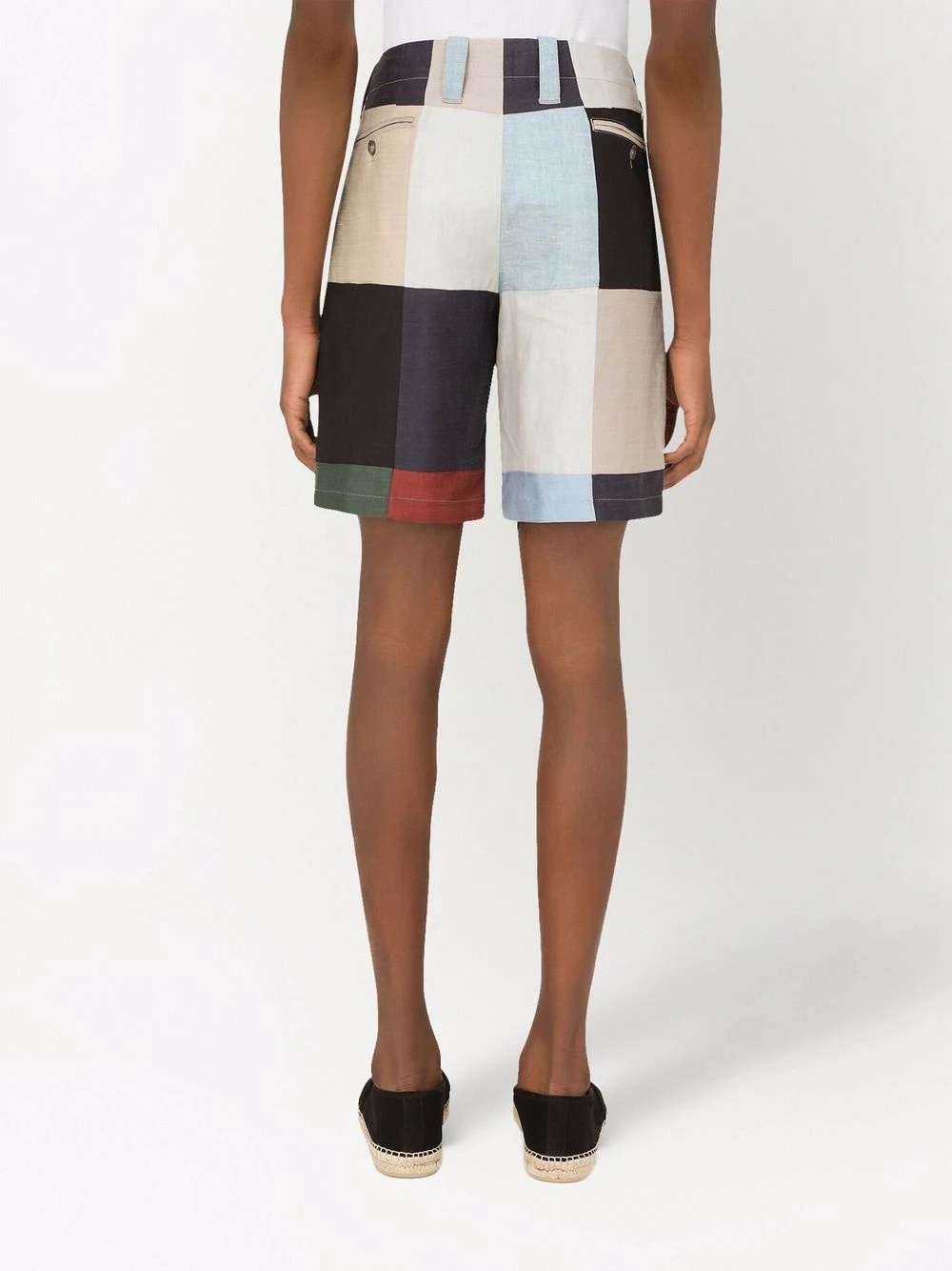 colour-block tailored shorts - 3