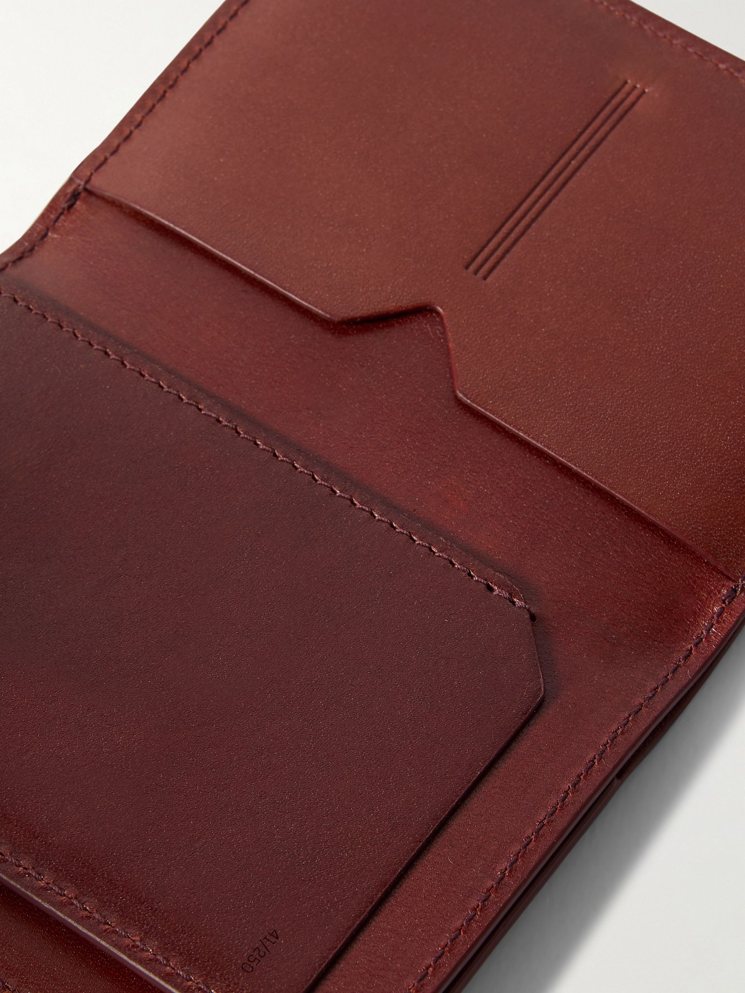 Elston Leather Trifold Wallet Burgundy - 3