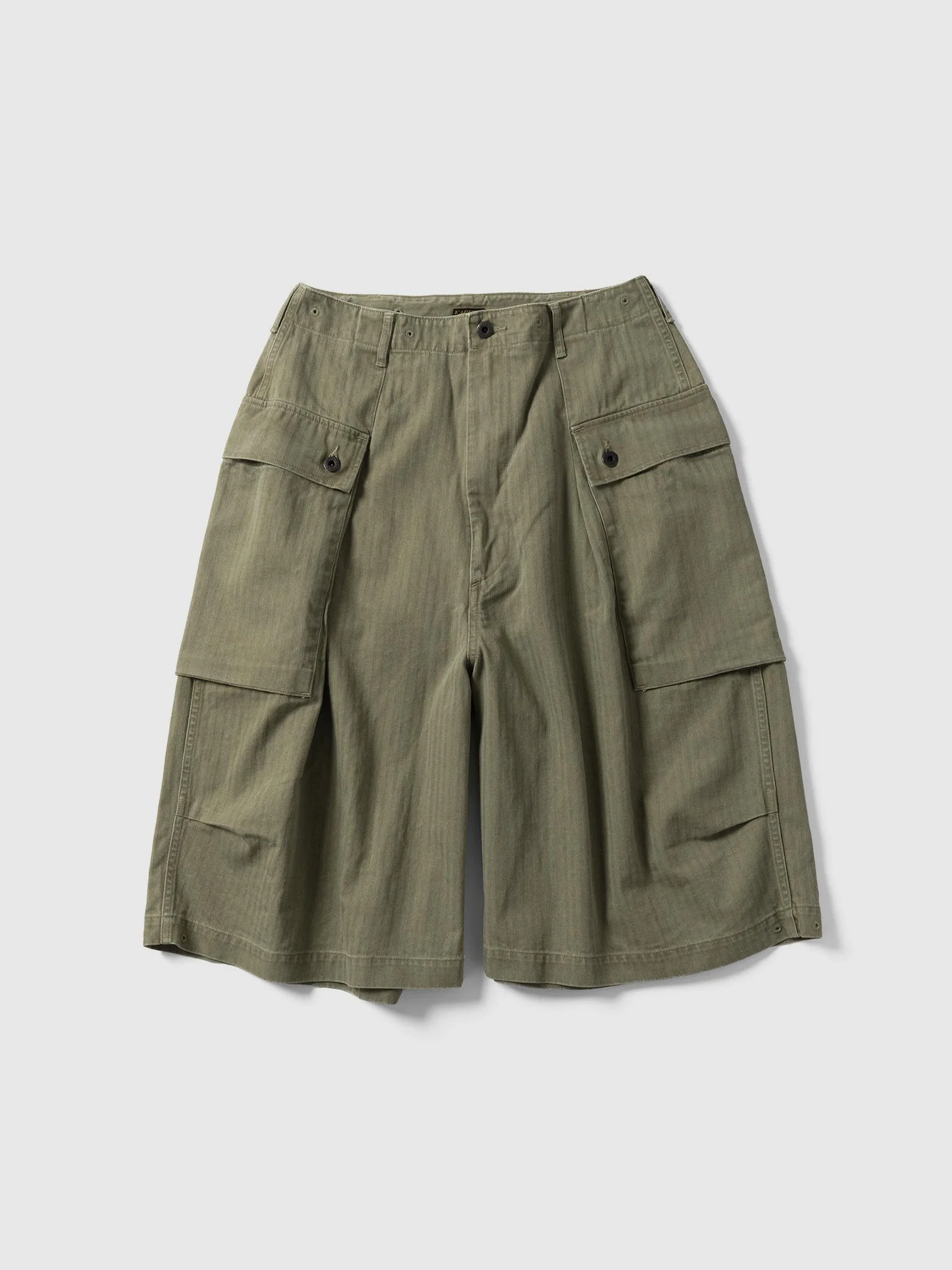 Herringbone JUMBO MONKEY Shorts Khaki - 1