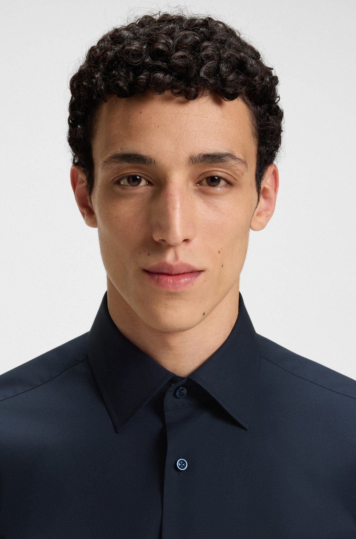 REGULAR-FIT SHIRT IN EASY-IRON STRETCH-COTTON POPLIN - 3