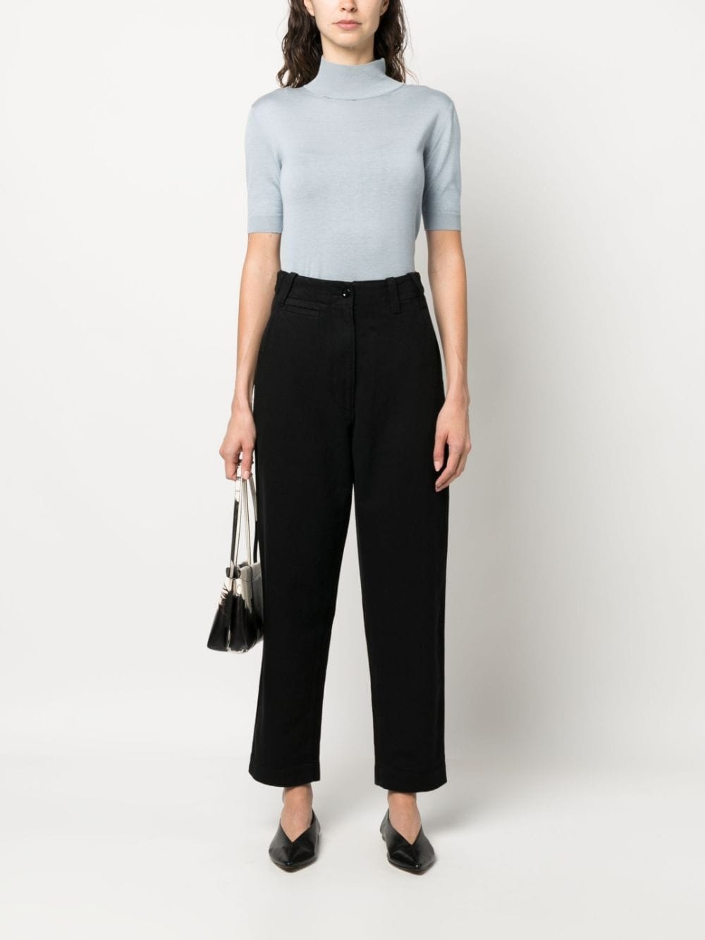 high-waisted tapered trousers - 2