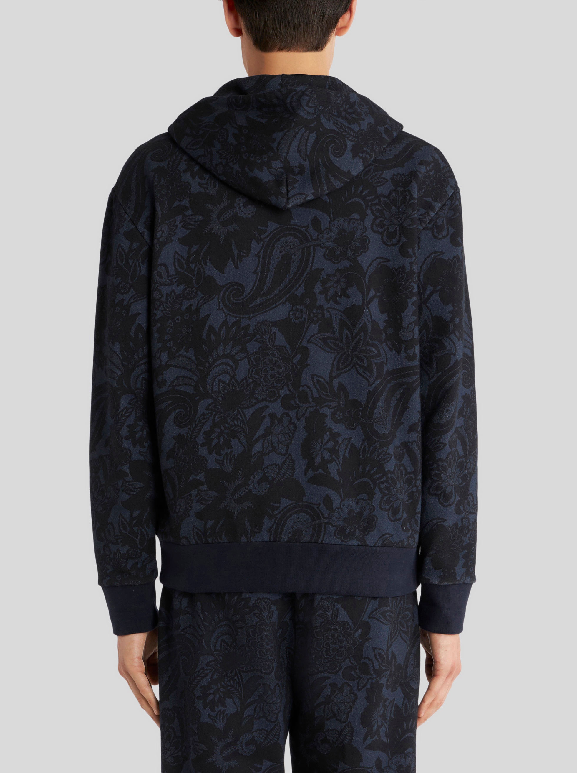 PAISLEY PRINT HOODED SWEATSHIRT - 4