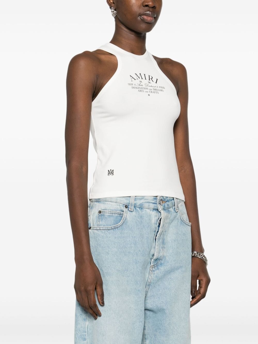 logo-print cotton top - 3