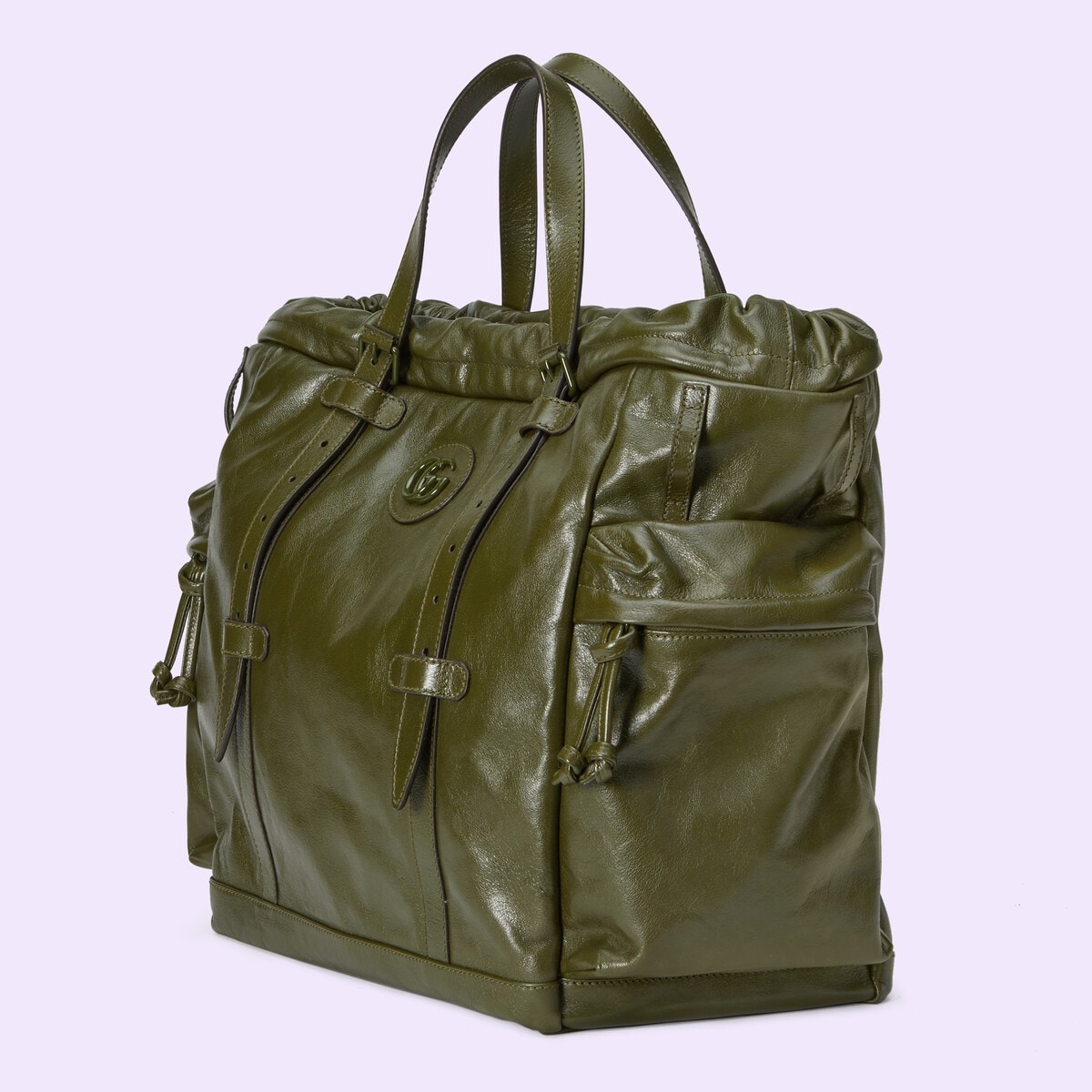 Drawstring tote bag with tonal Double G - 2