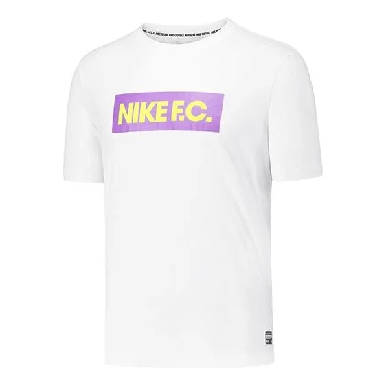 Nike Alphabet Printing Sports Short Sleeve White AQ8008-100 - 1
