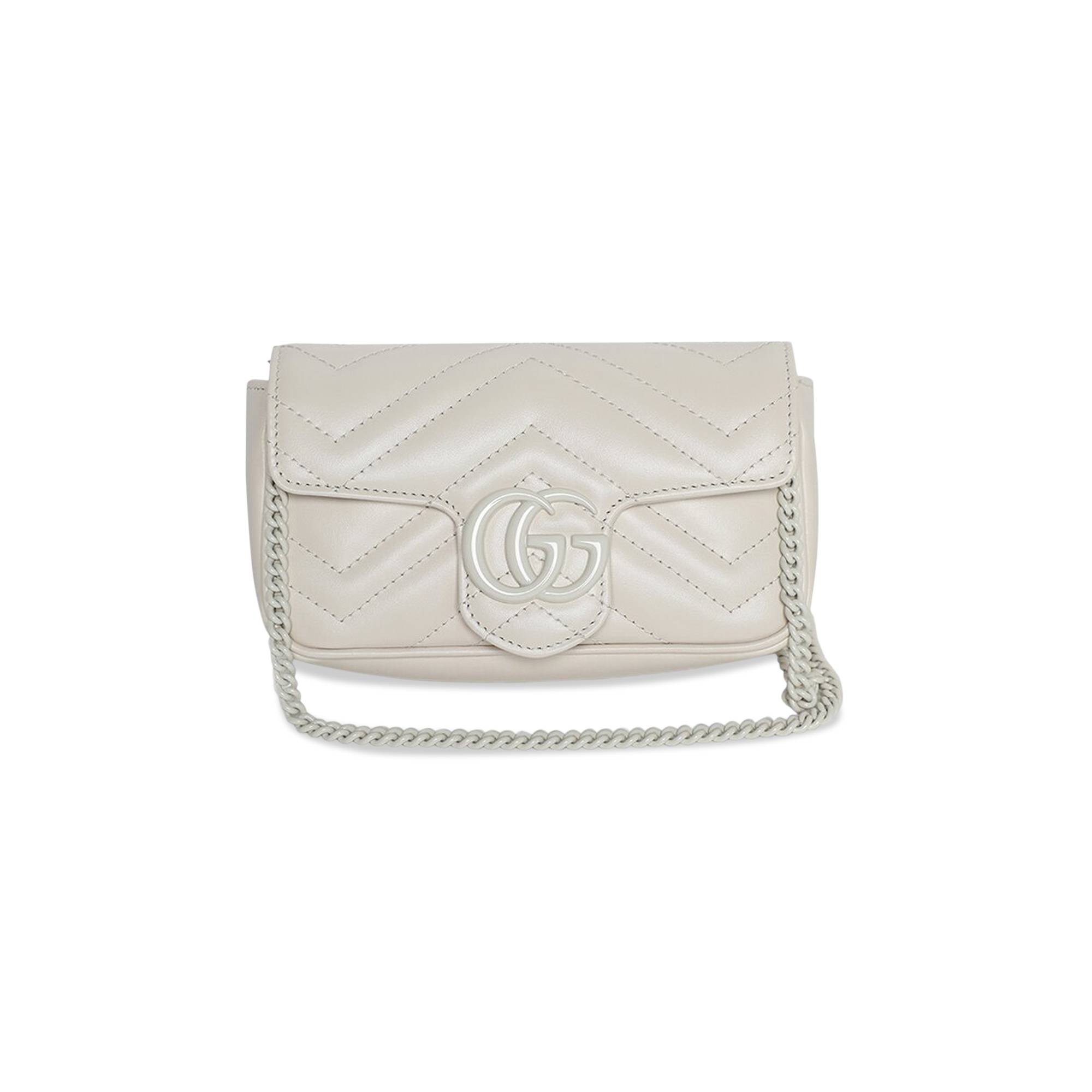 Gucci GG Marmont Matelasse Super Mini Bag 'White' - 1