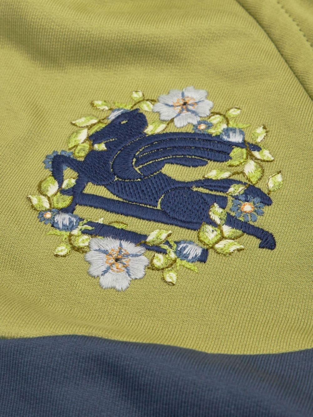Pegaso-motif cotton hoodie - 5