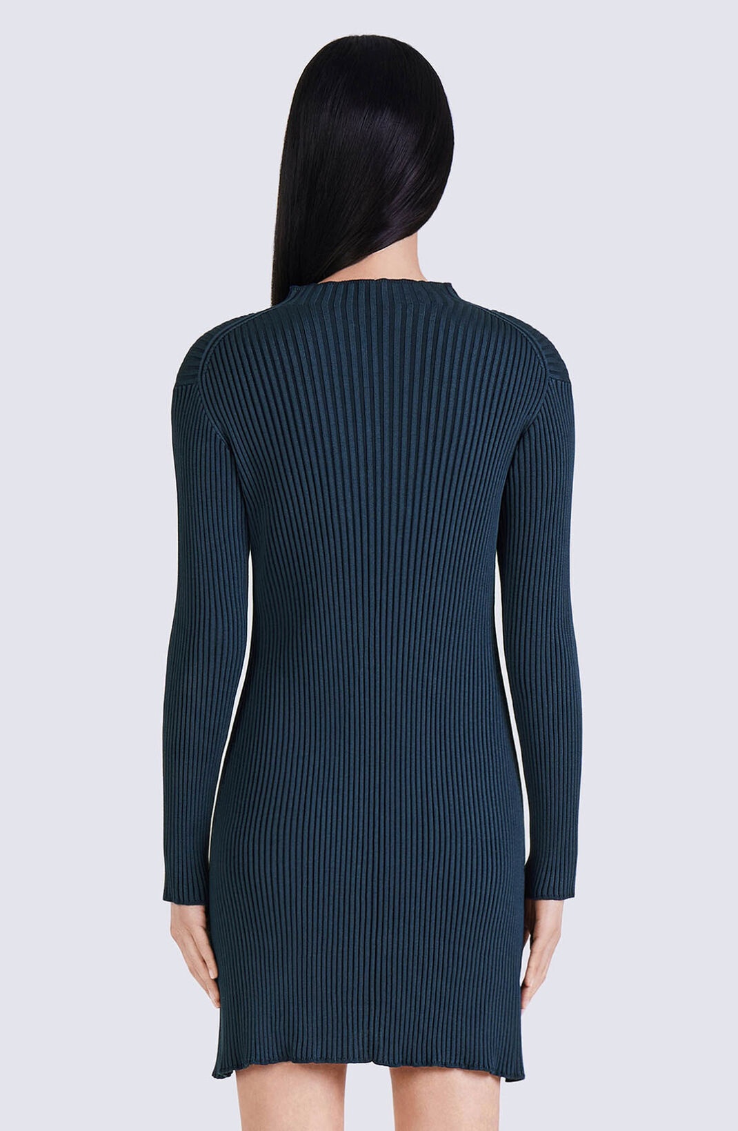 Ribbed fitted and flared dress. - 4