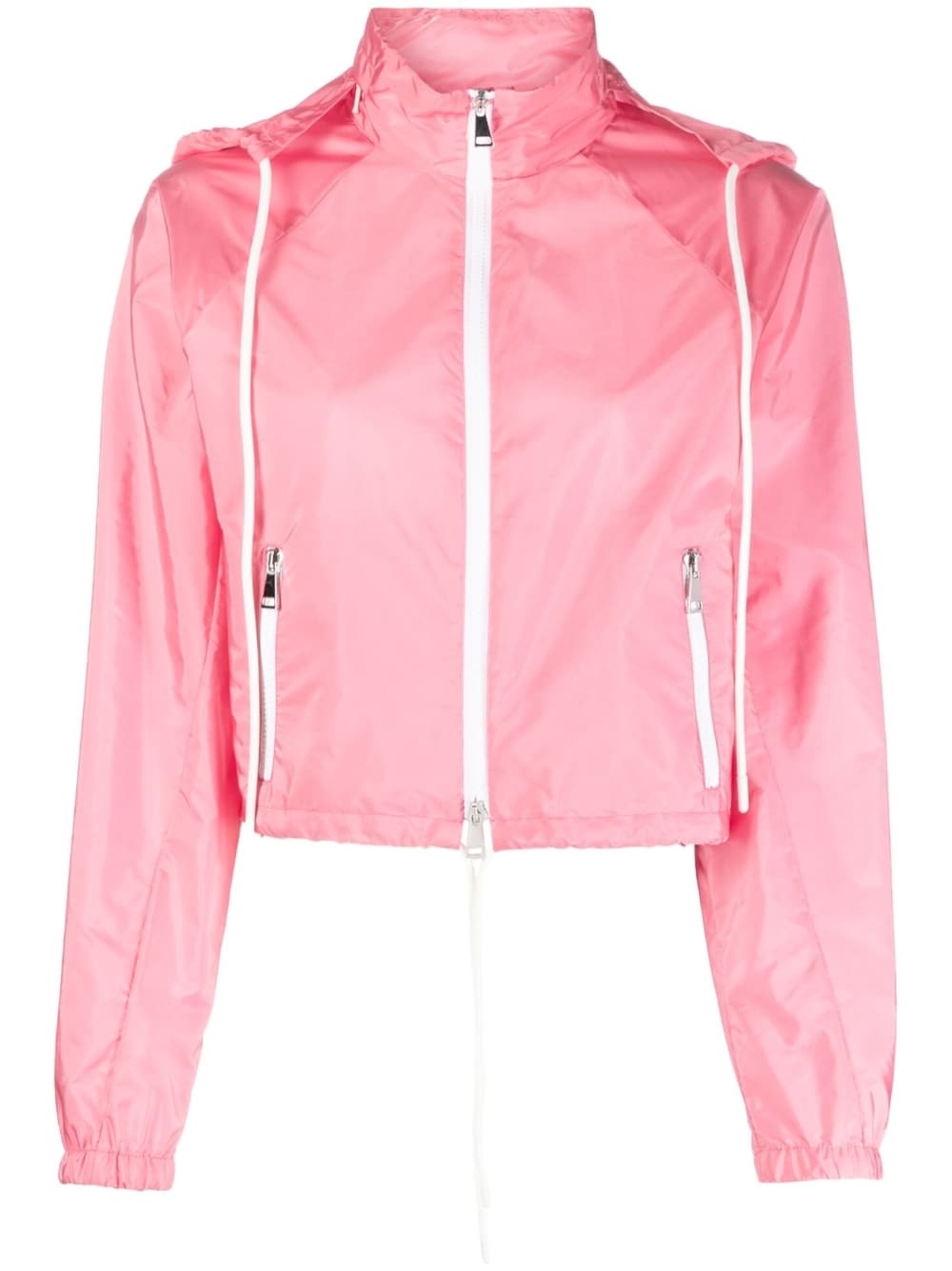 drawstring-detailed hooded jacket - 1