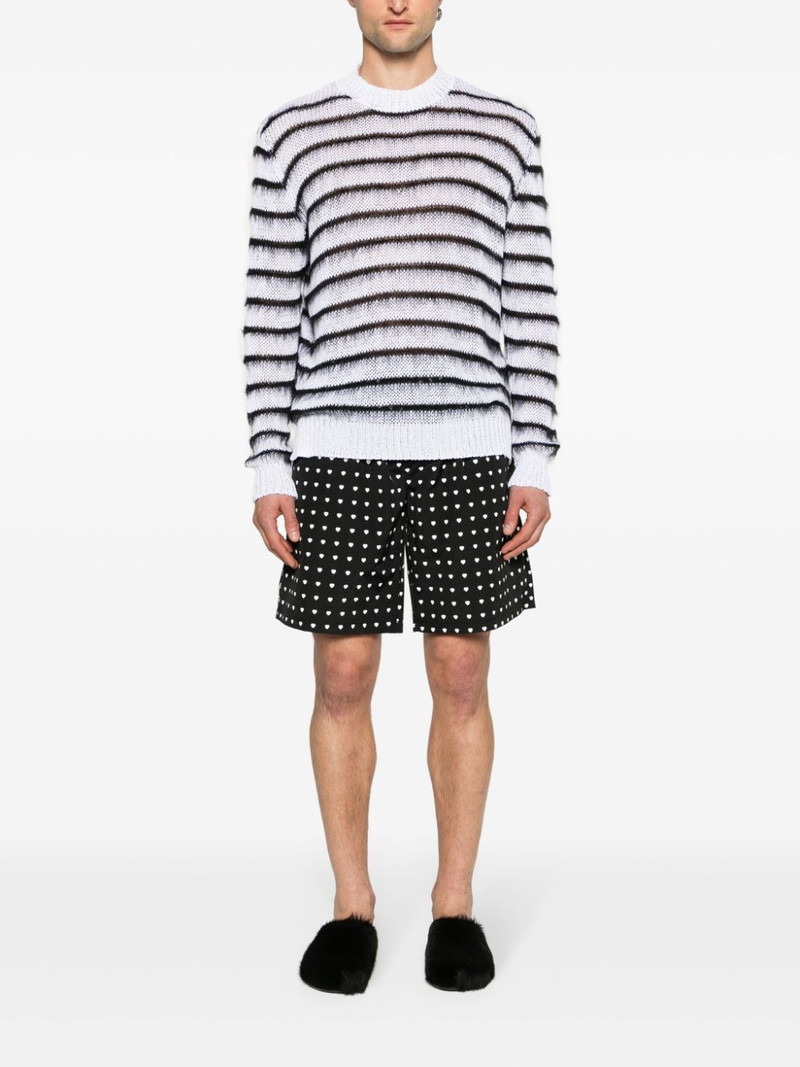 Marni striped open-knit jumper outlook
