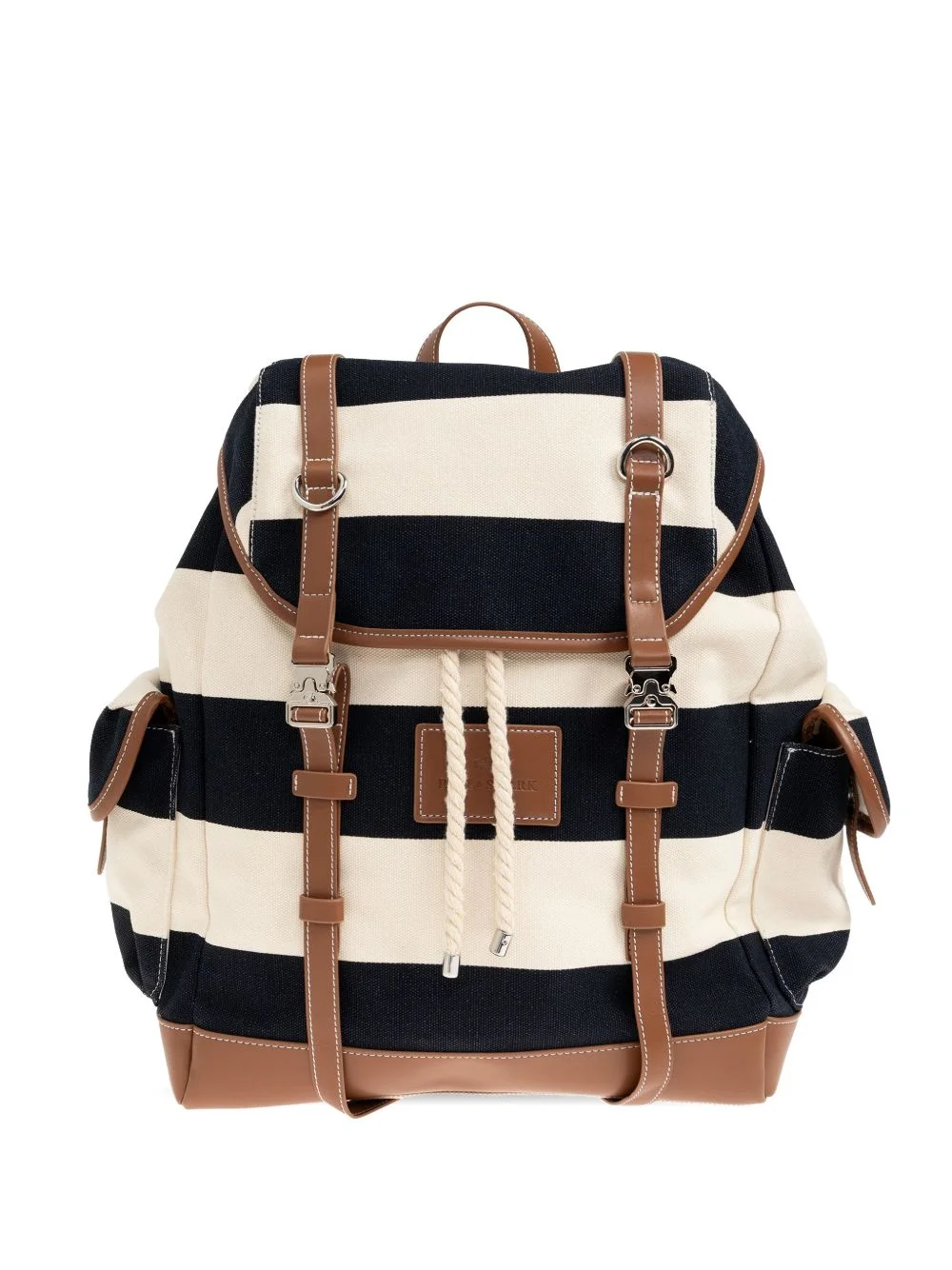 striped drawstring backpack - 1