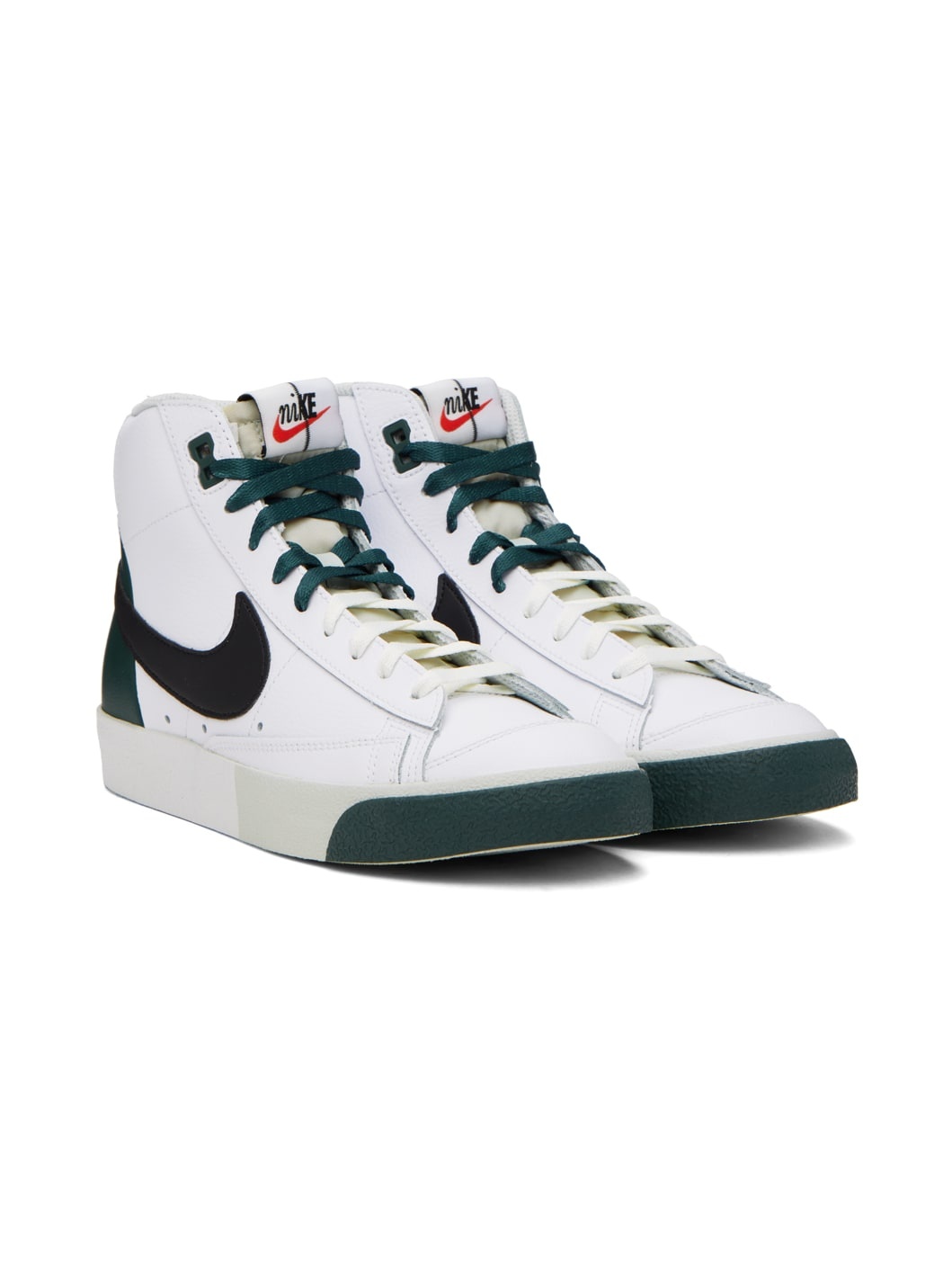 White & Green Blazer Mid '77 Premium Sneakers - 4