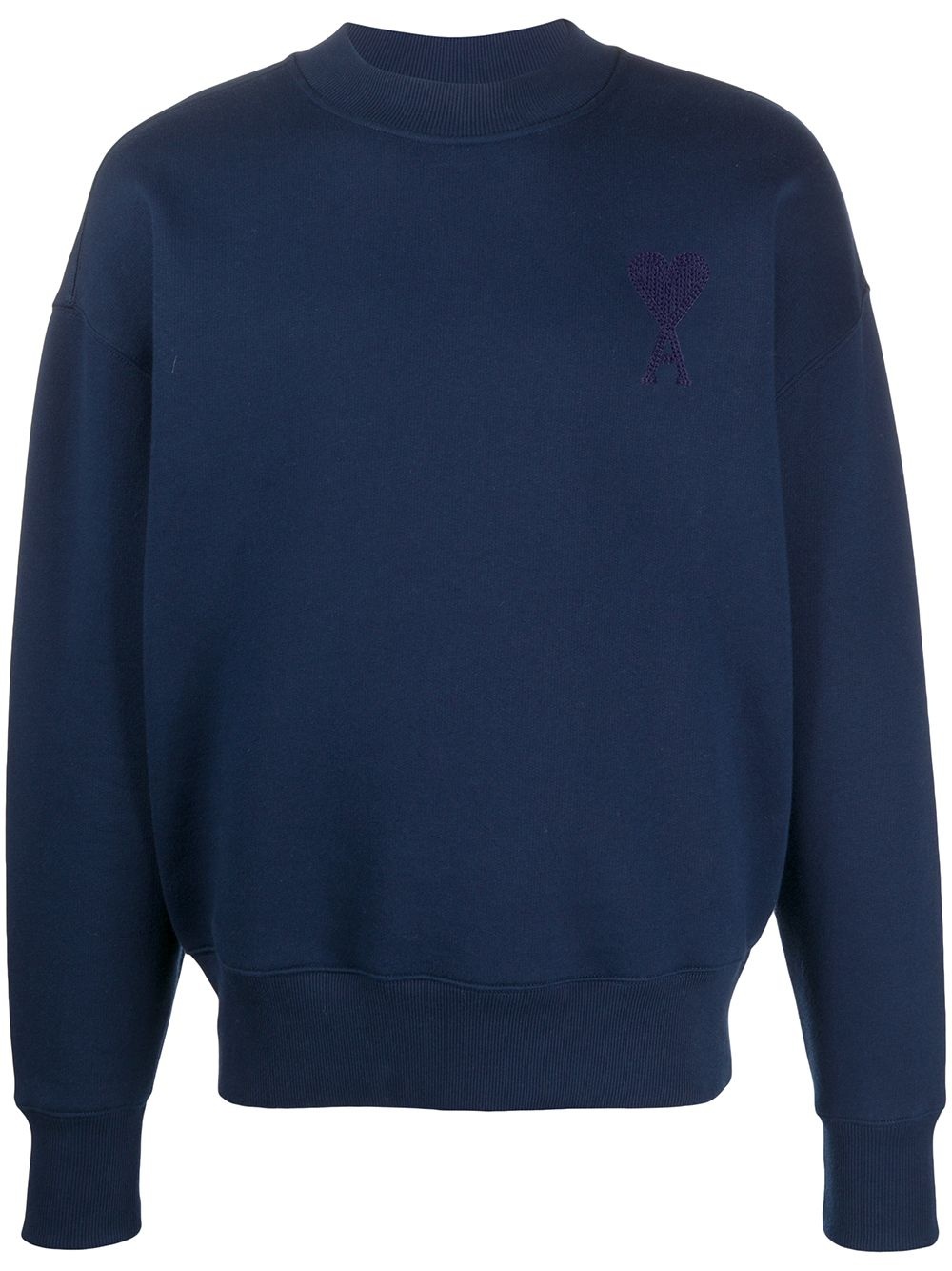 boxy fit sweatshirt with Ami de Coeur chain stitch embroidery - 1