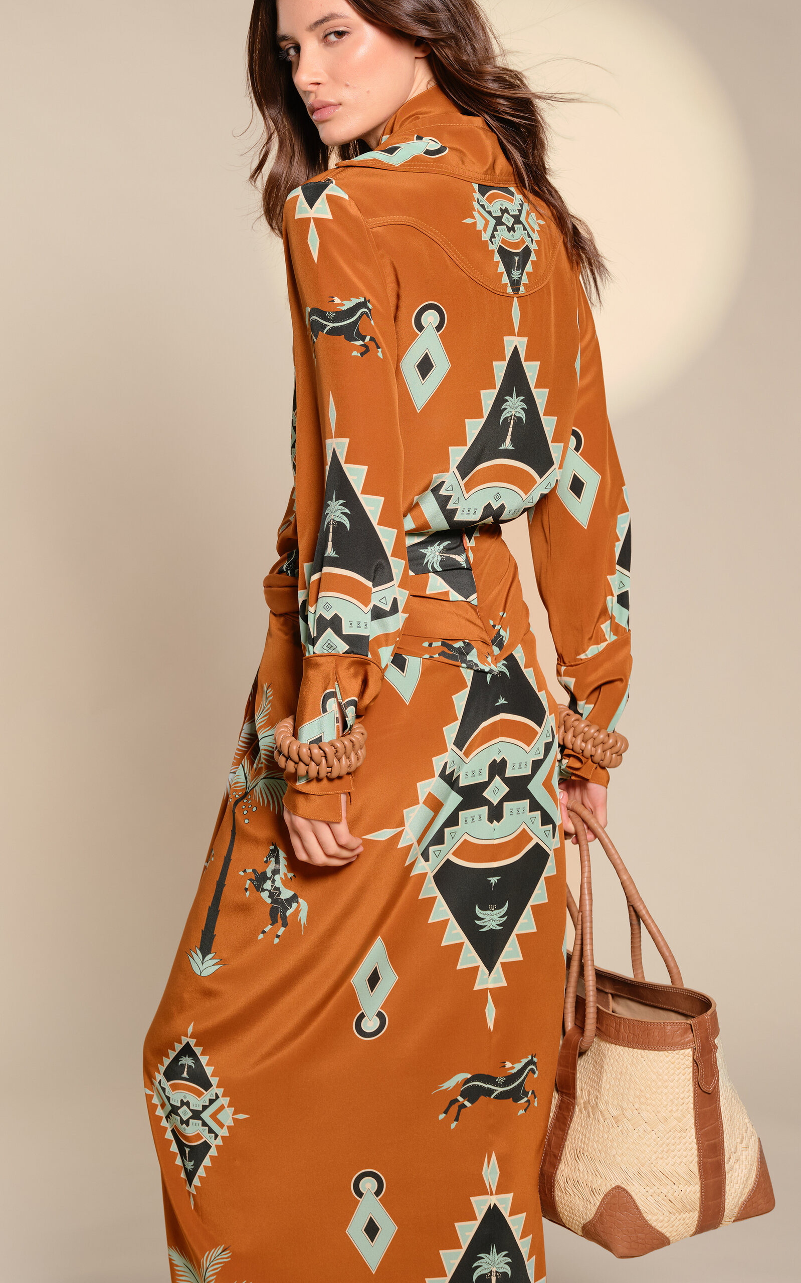 Captivation Silk Maxi Skirt multi - 3