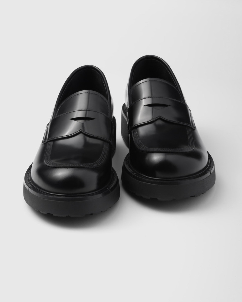 Brushed leather loafers 6