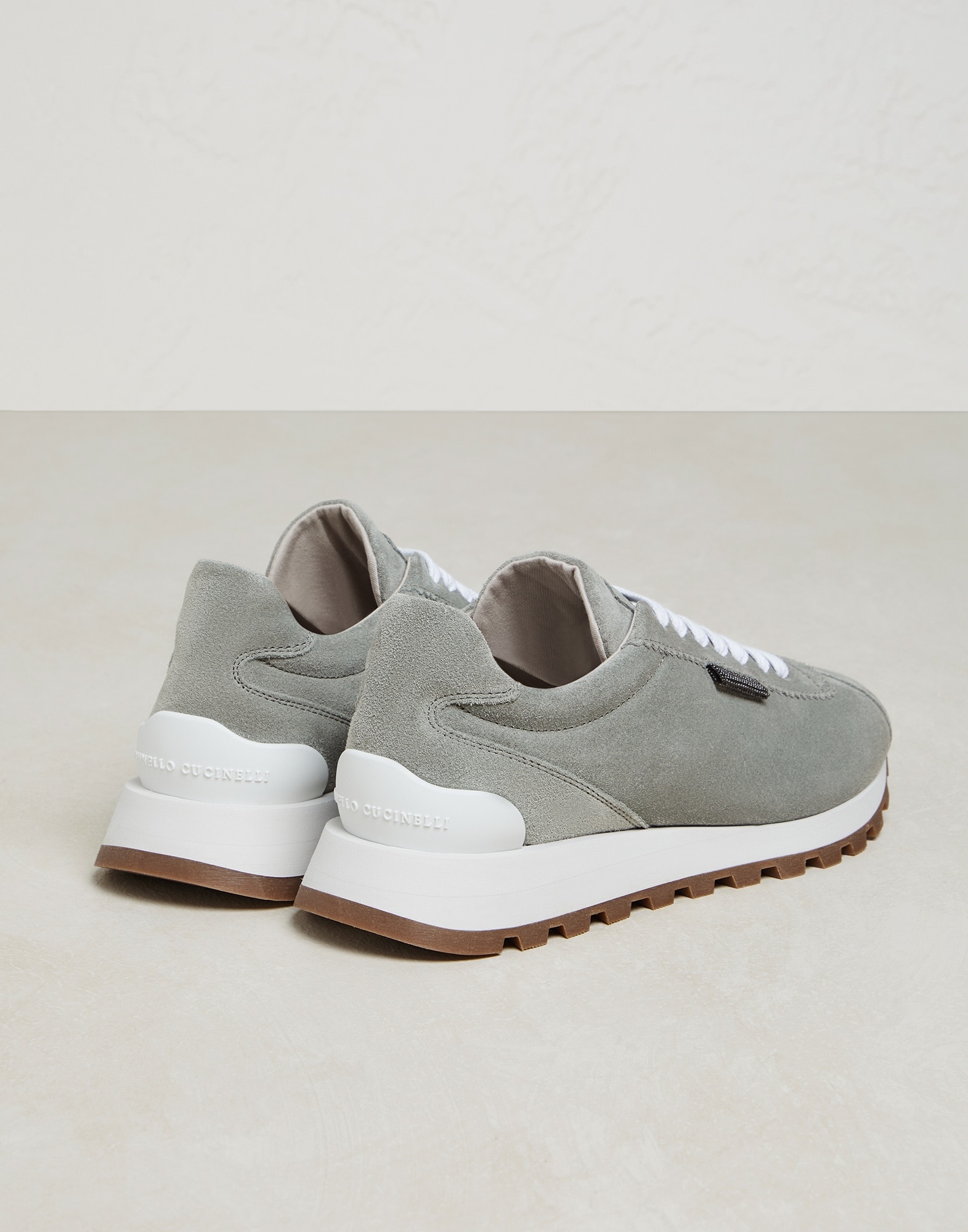 Suede runners with shiny tab - 3