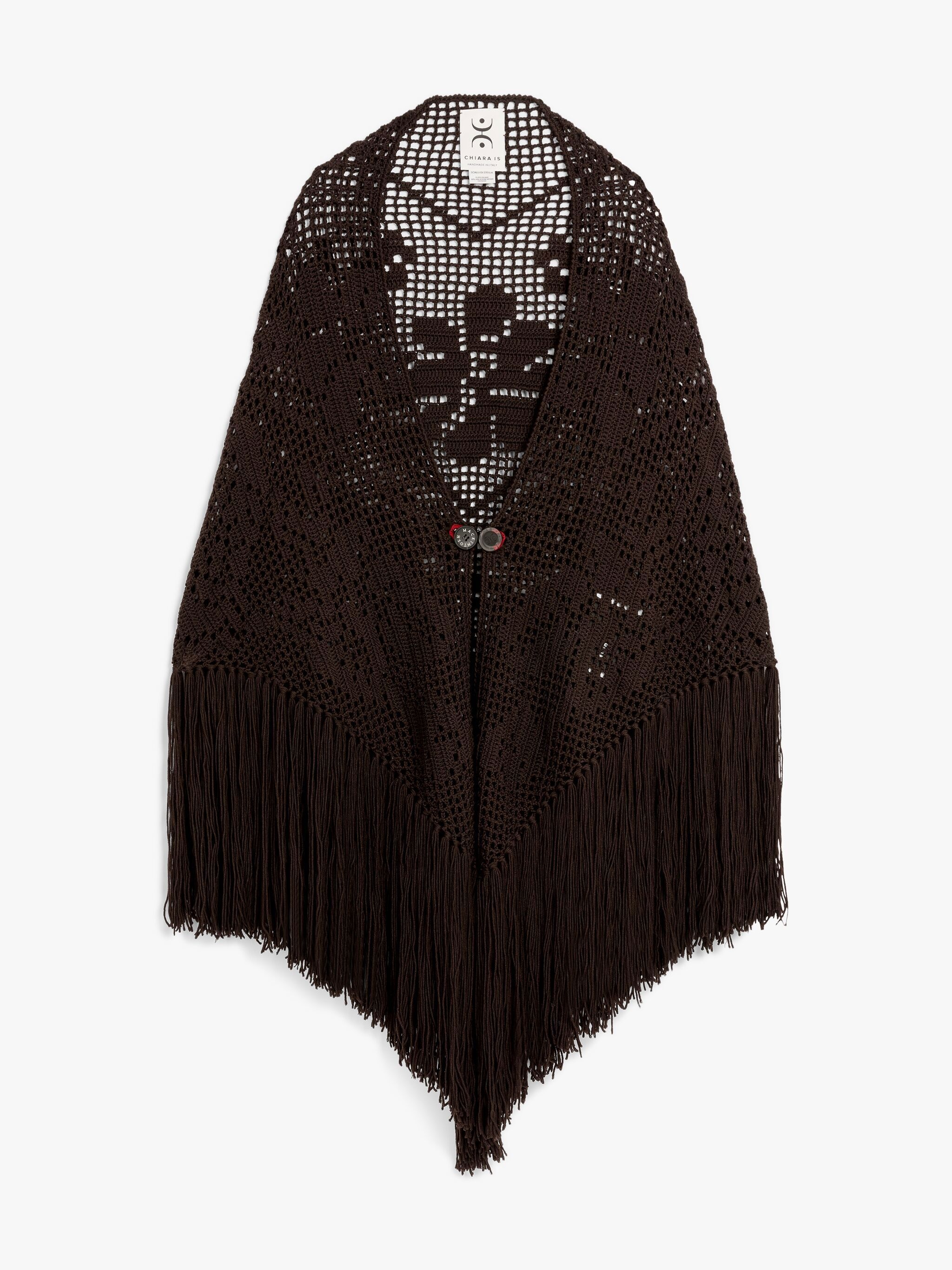 CHIARA IS | EARTH BROWN WOOL SHAWL - 6