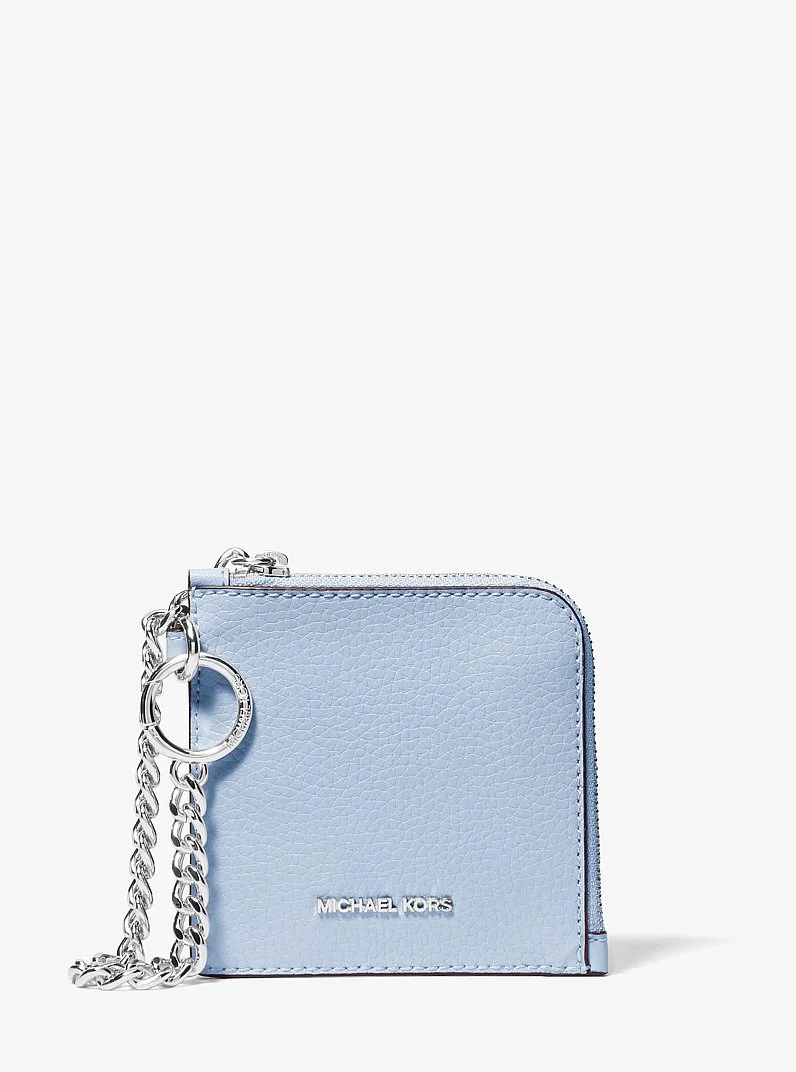 Jet Set Travel Medium Pebbled Leather Chain Wallet - 1