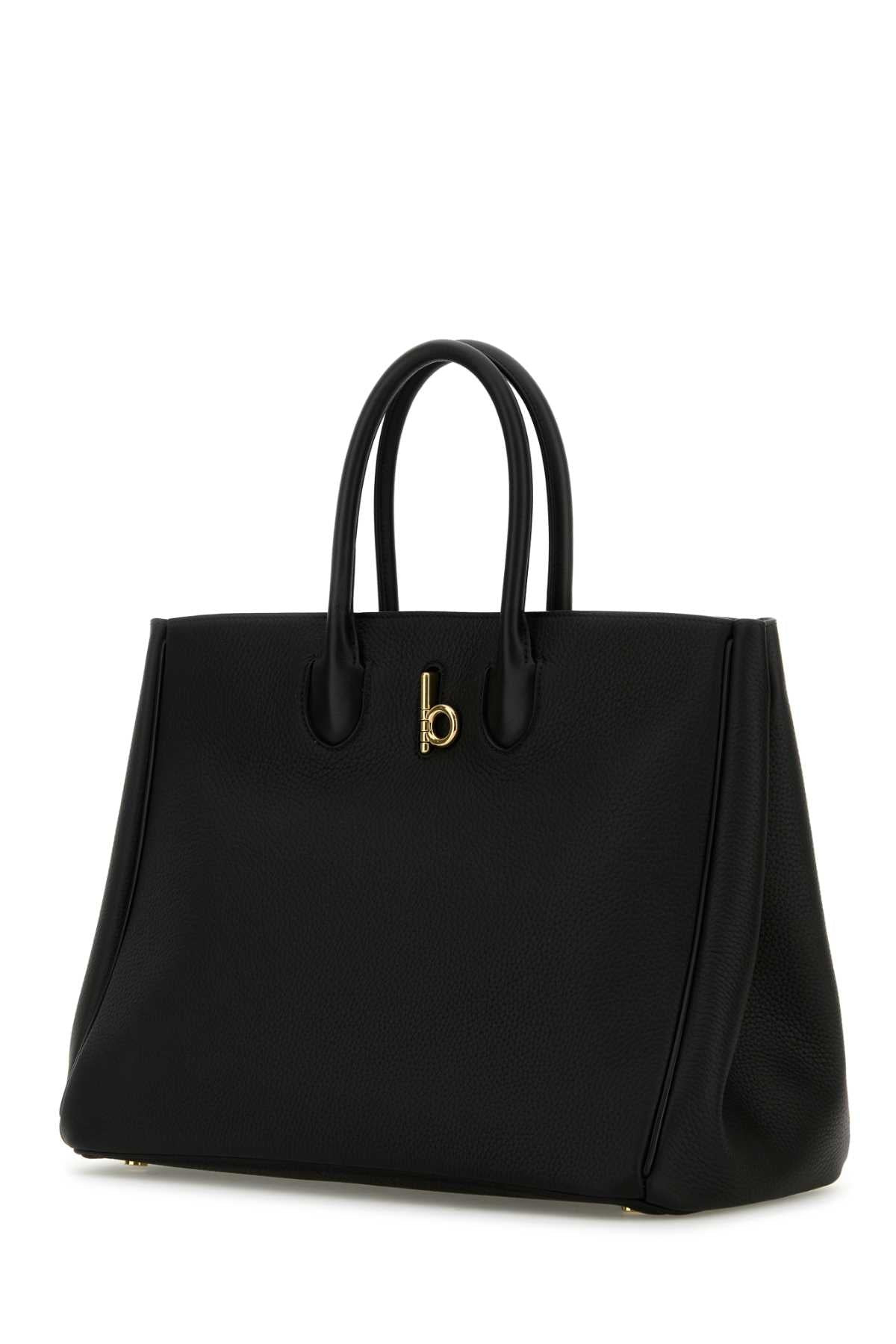 Burberry Women Black Leather Medium Rocking Horse Handbag - 2