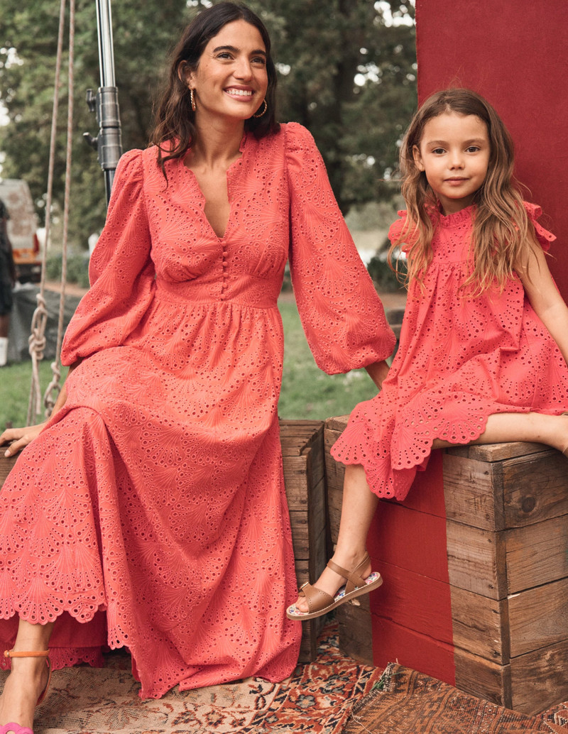 Lola Broderie Maxi Dress-Camelia Pink 3