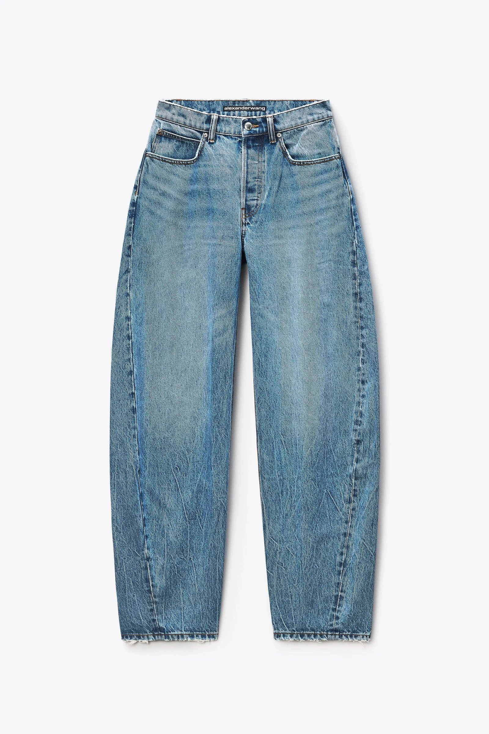 crystal hotfix logo pocket blow up jean - 1
