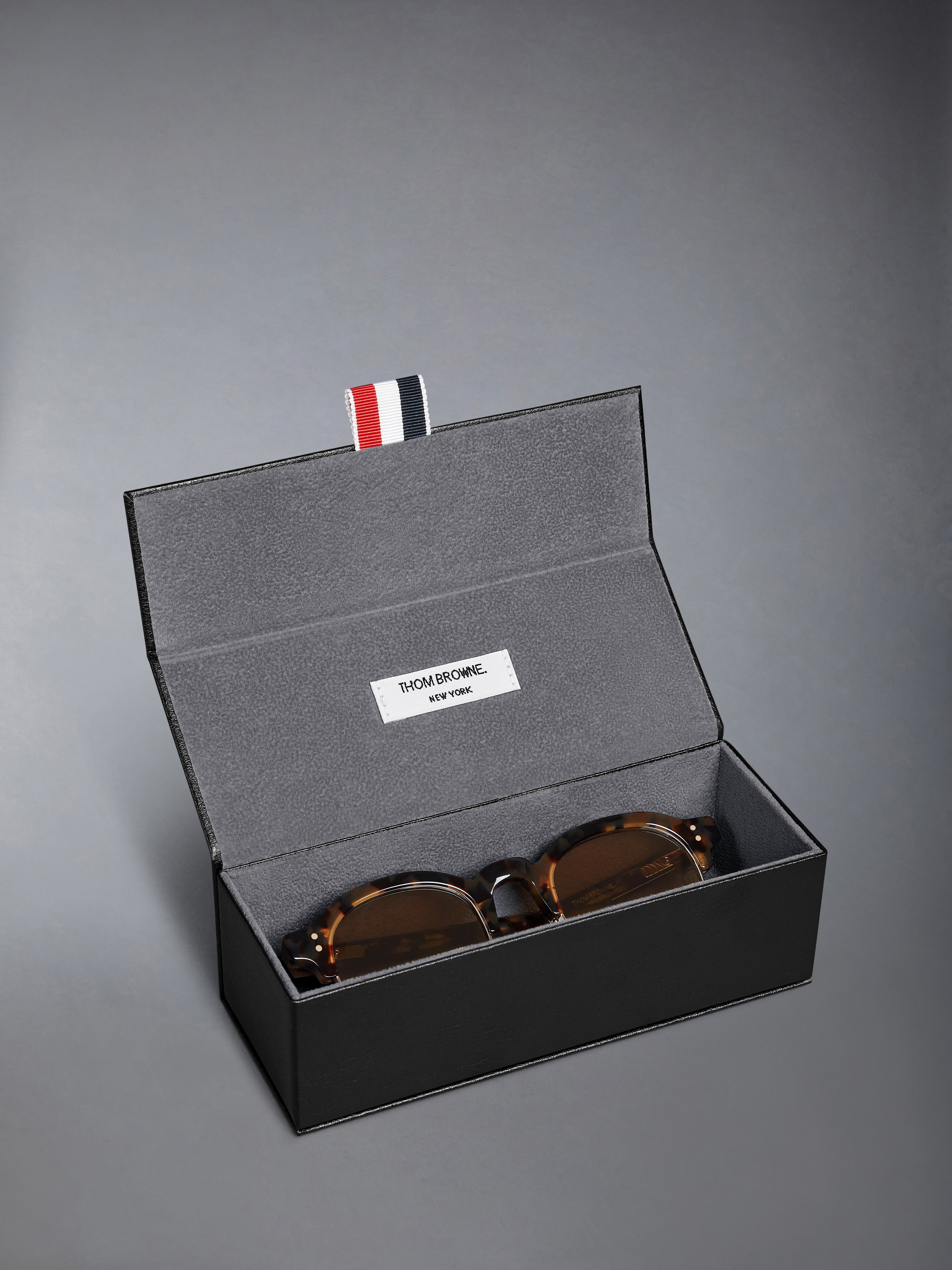TOKYO TORTOISE AND 12K GOLD ACETATE AND TITANIUM OVAL SUNGLASSES - 8