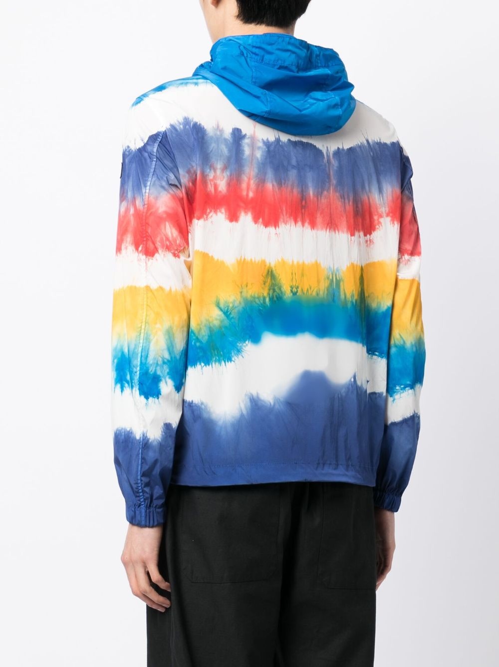 logo-patch stretch-design collar jacket - 4