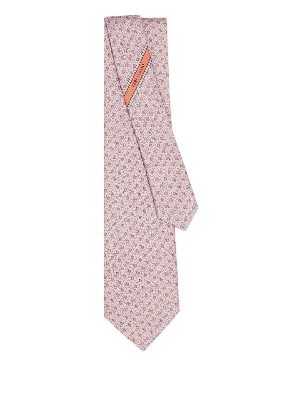 elephant-print silk tie - 2