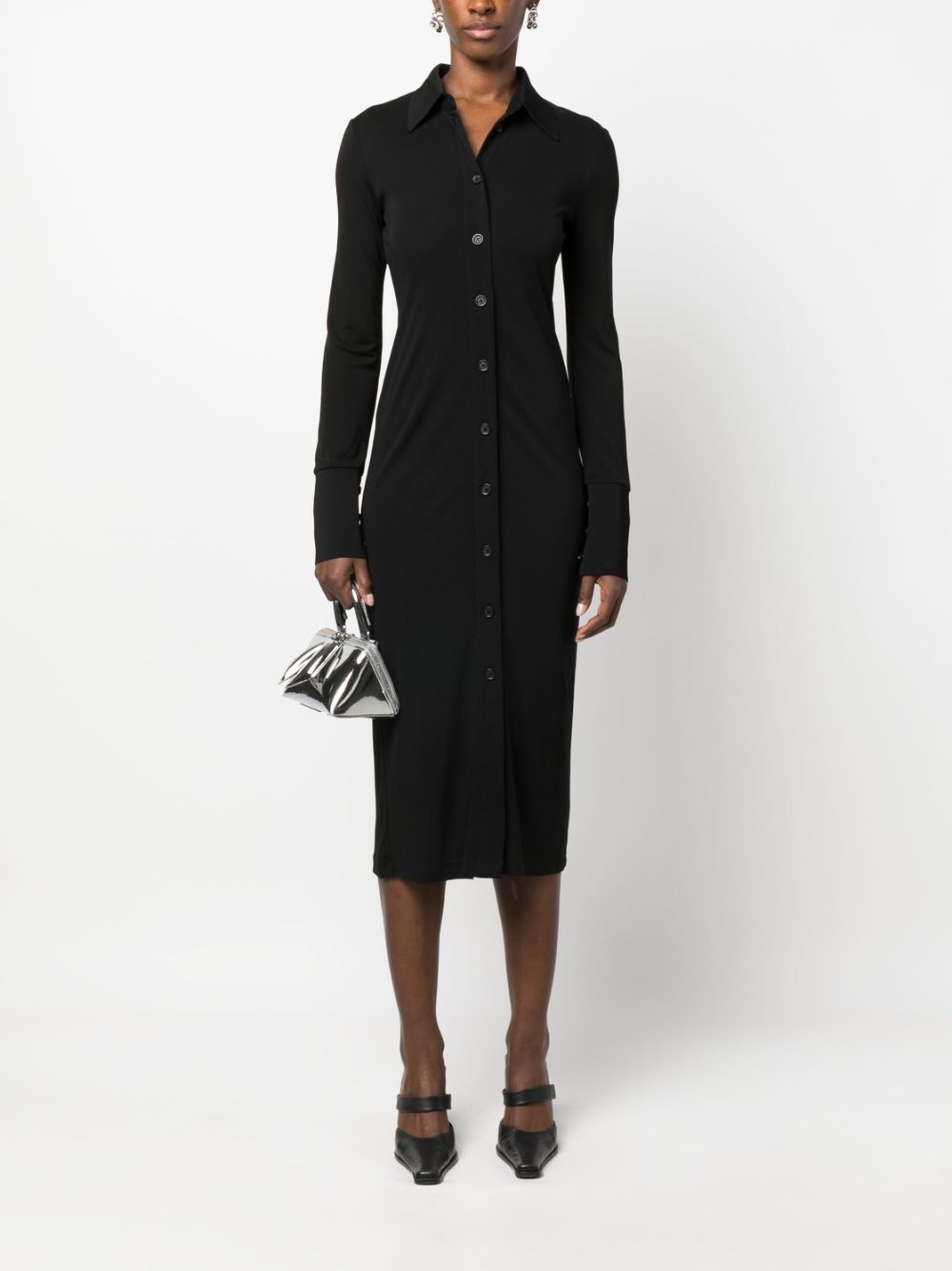 button-up midi shirtdress - 2
