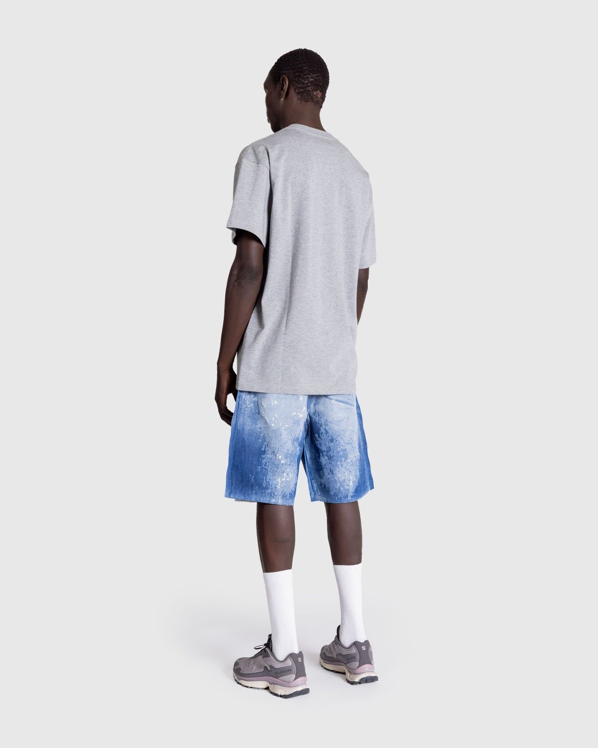 Y/Project – Evergreen Pinched Logo T-Shirt Evergreen Grey Melange - 4