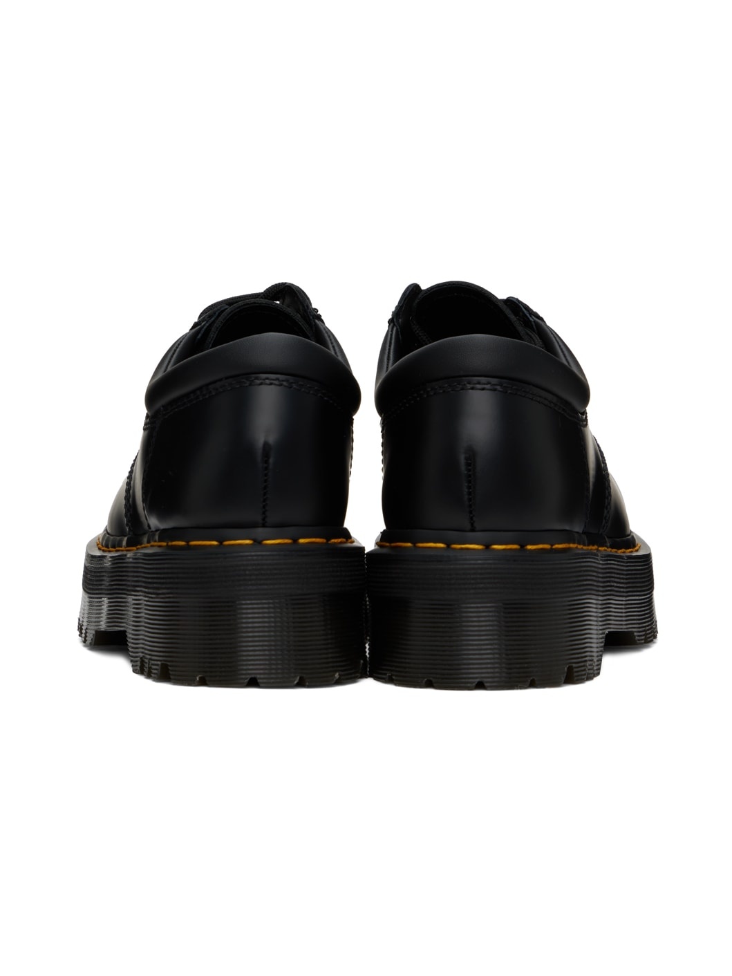 Black 8053 Leather Platform Derbys - 2