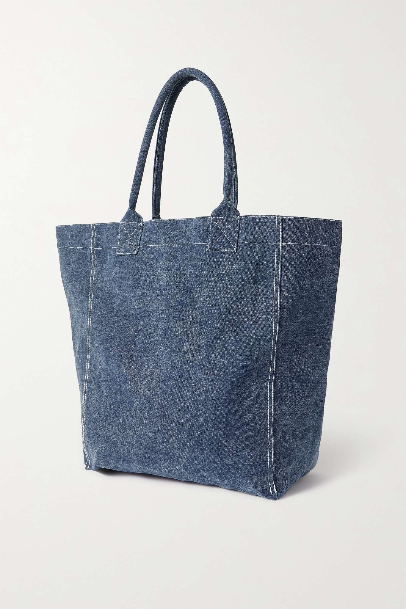 Yenky printed flocked denim tote - 3