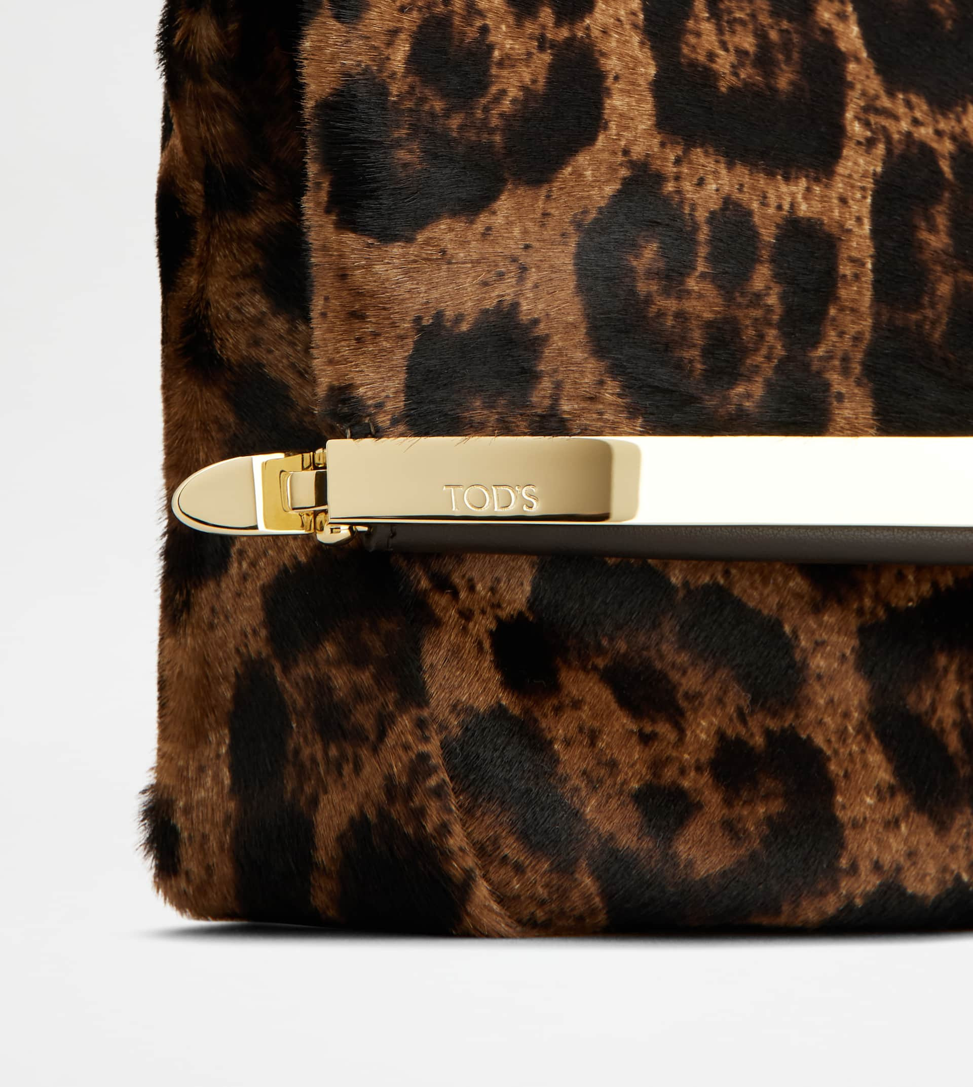 TOD'S MAGENTA BAG FLAP BAG IN PONY EFFECT LEATHER SMALL - BROWN - 6