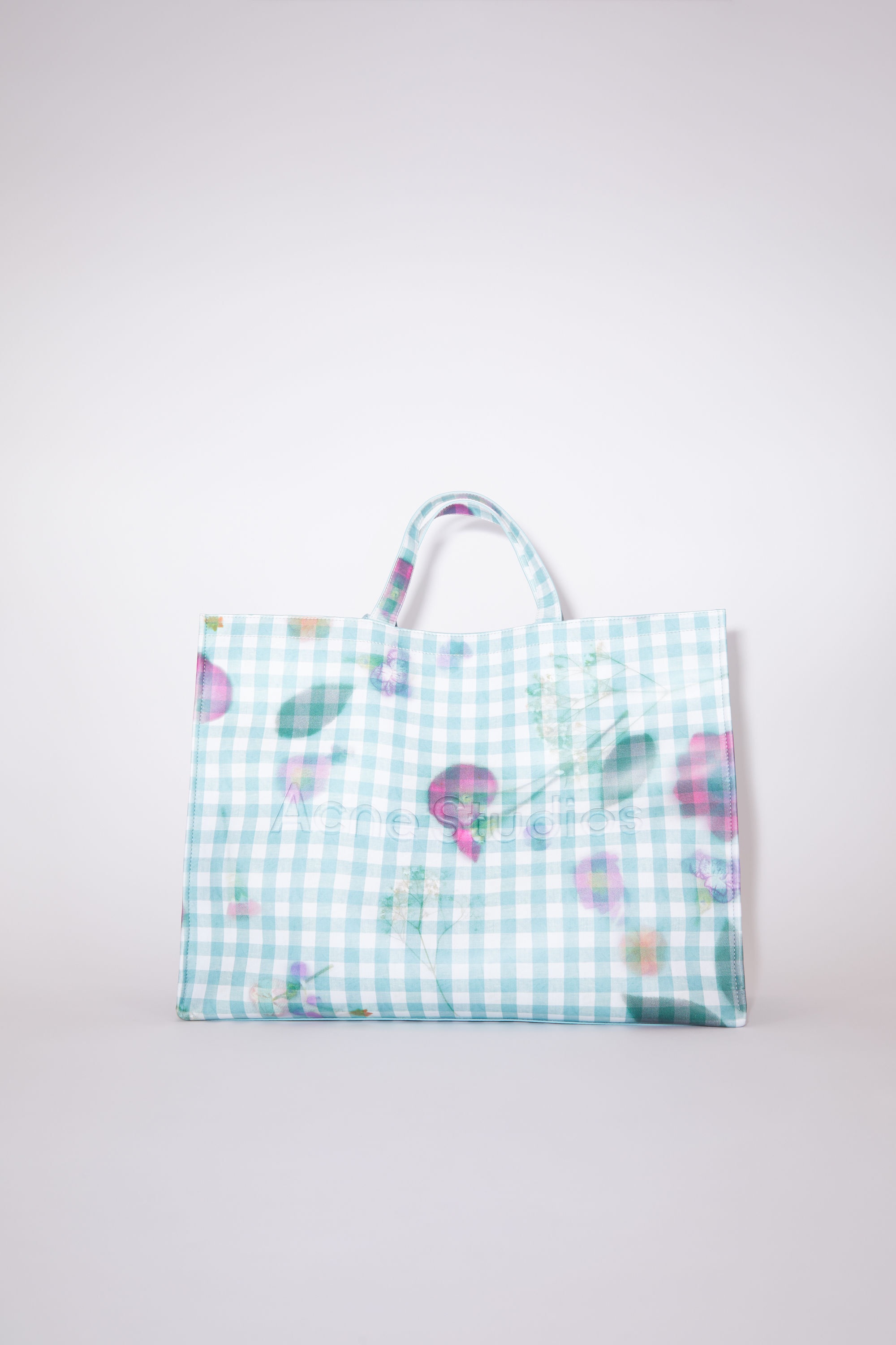 Logo shoulder tote bag - White/green - 1