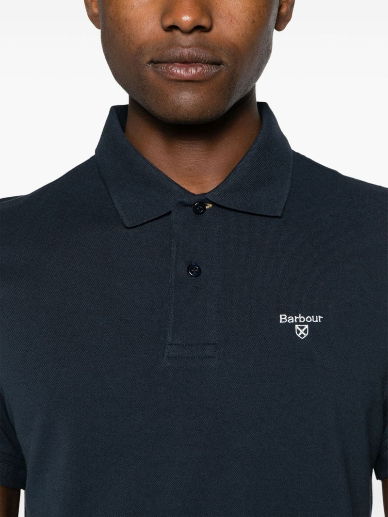 logo-embroidered cotton polo shirt 5