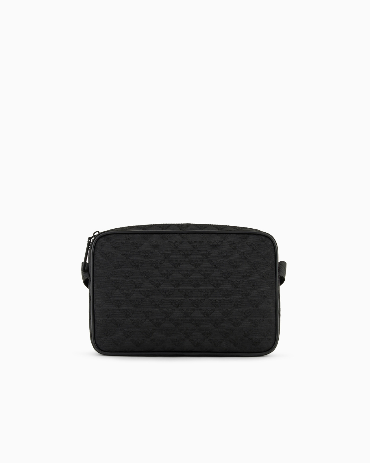 Nylon shoulder bag with all-over jacquard eagle - 3