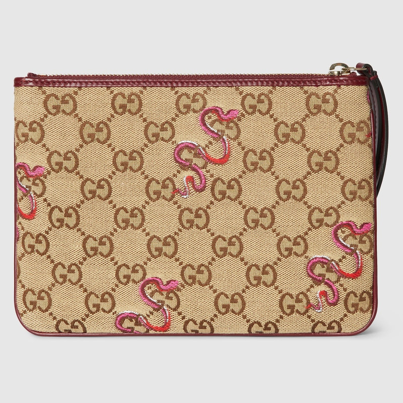 Embroidered GG pouch 6