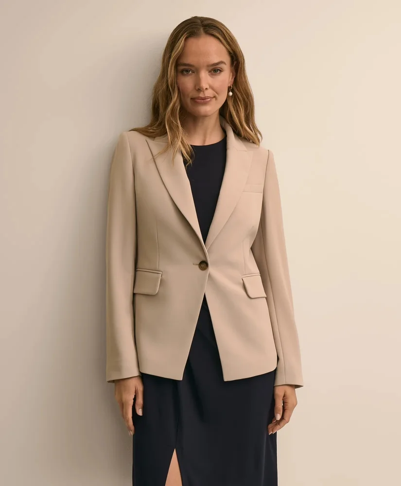 Fine Crepe Peak-Lapel Jacket - 1