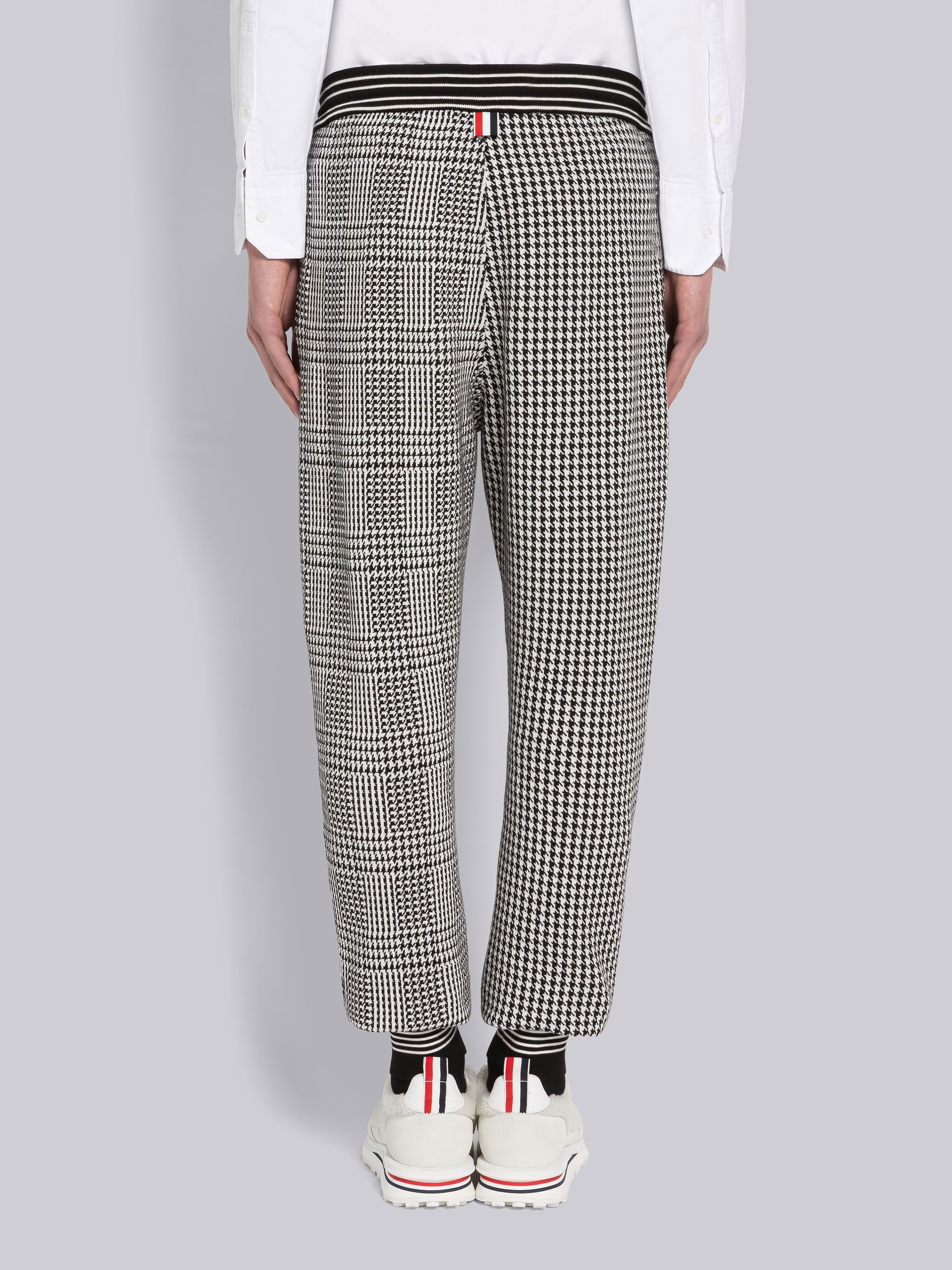 Houndstooth Cotton Sweatpants - 3