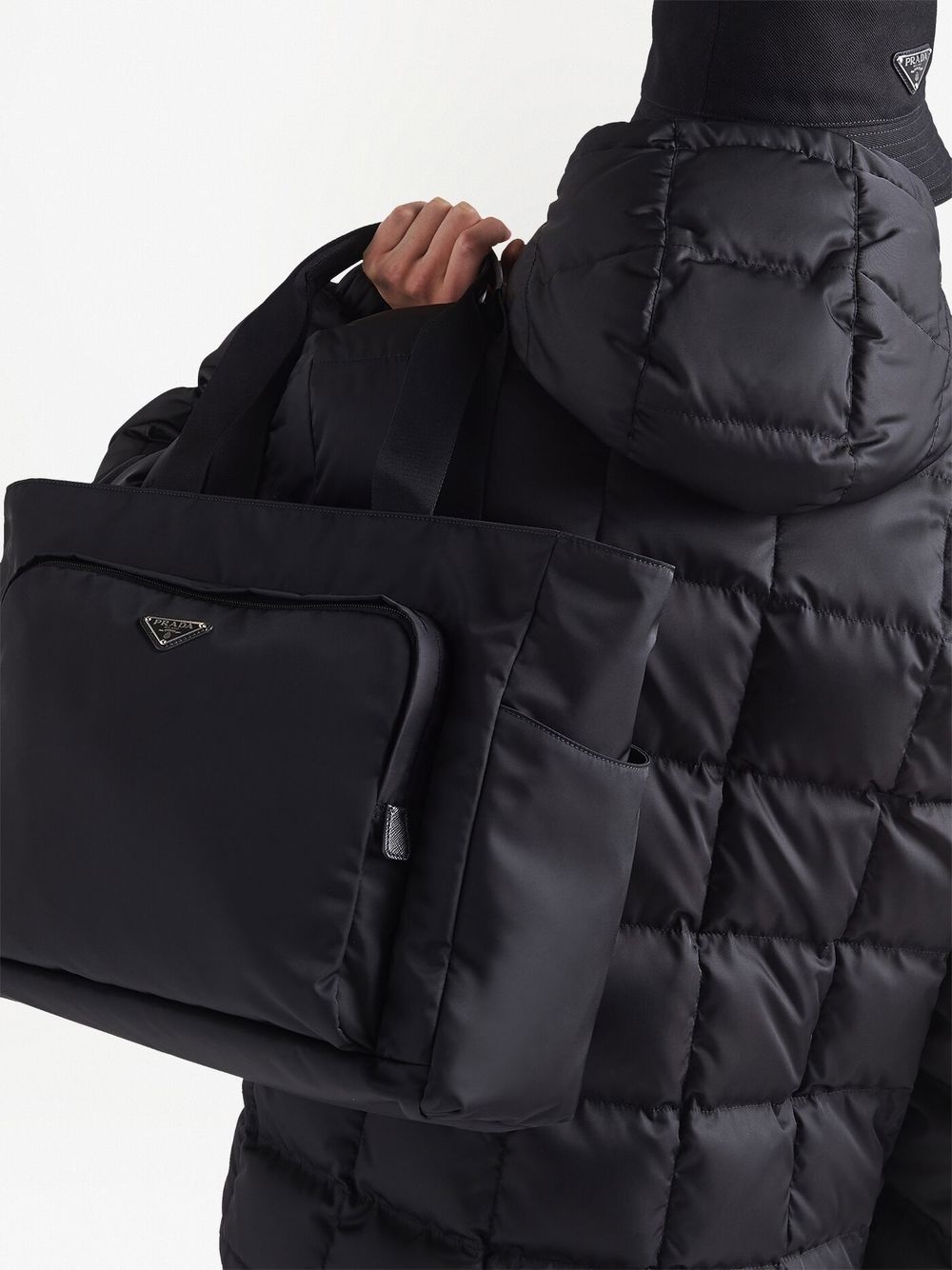 Saffiano leather recycled tote bag - 6