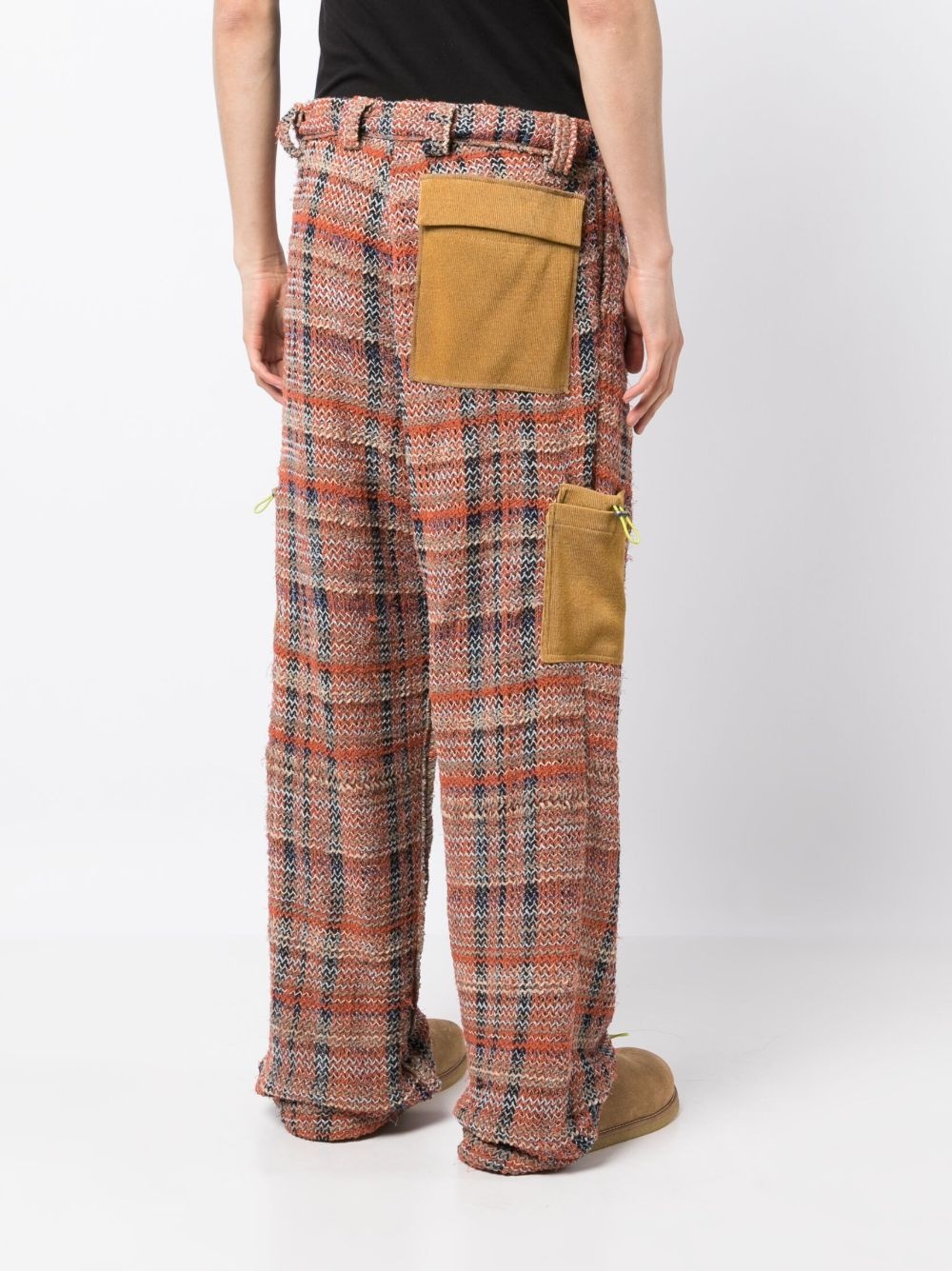whipstitch straight-leg trousers - 4